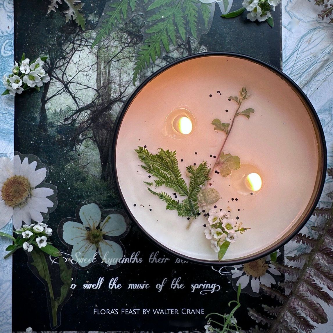 Fern and Flower Soy Candle-Calypsos Cottage