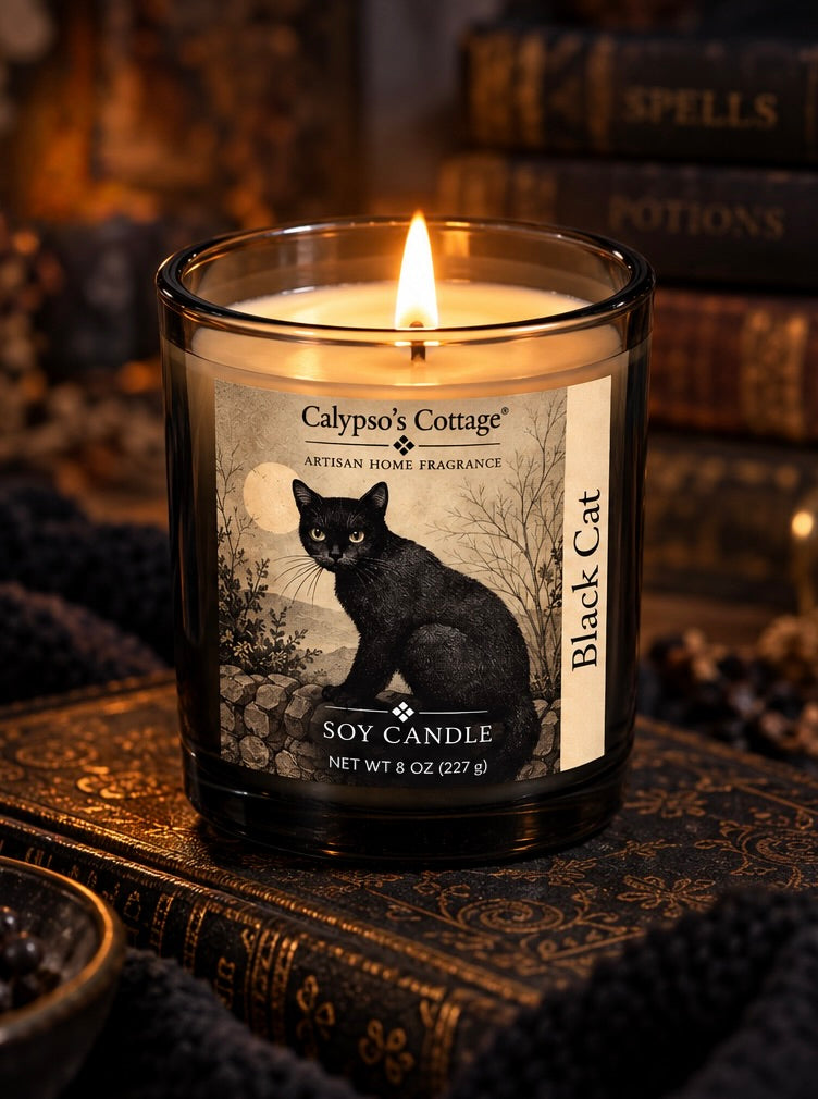 Black Cat Candle