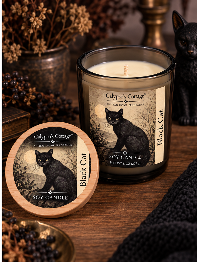 Black Cat Candle