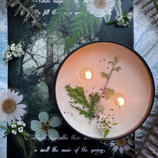 Fern and Flower Soy Candle-Calypsos Cottage